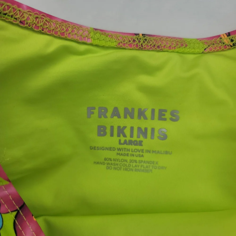 Frankies Bikinis Swimsuit Bottom Tropical Hibiscus Size Large NWOT